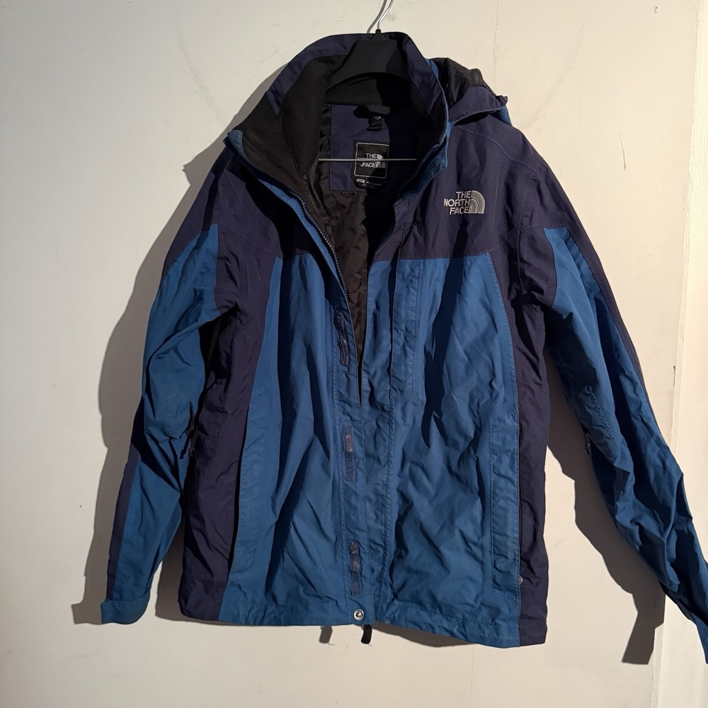 Vintage The North Face Hyvent Jacket Mens S Blue Waterproof Distressed Outdoor